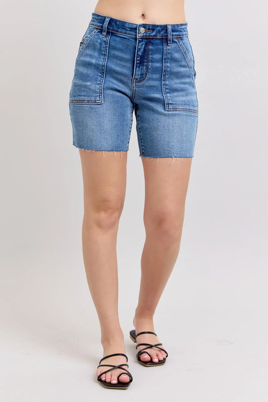 Mid Rise Bermudas Denim Shorts - Eva's Edition
