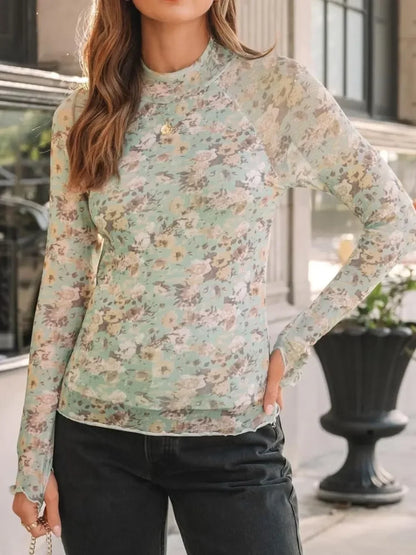 Lovelet Mock Neck Long Sleeve Top - Eva's Edition