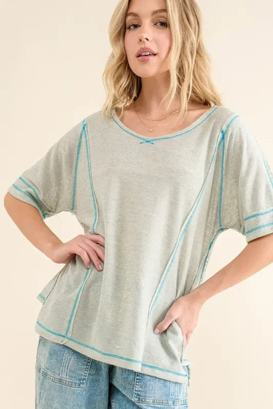 Reversed Stitch Basic T Shirt - Eva's Edition