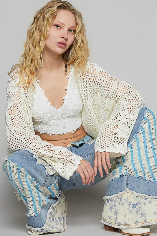 Crochet Open-Front Cardigan - Eva's Edition