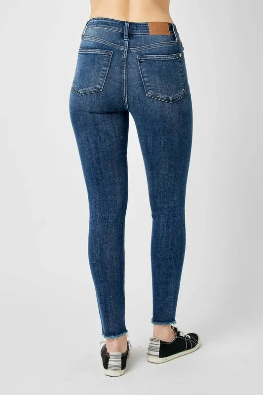 High Waist Distressed Skinny Jeans - Eva's Edition