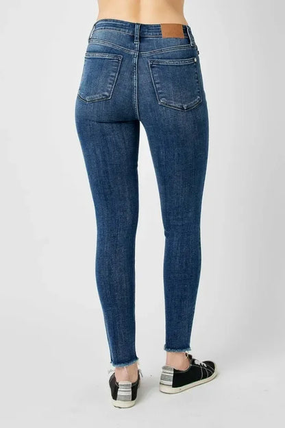 High Waist Distressed Skinny Jeans - Eva's Edition