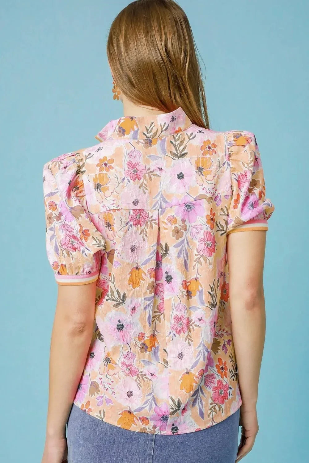 Floral Print Puff Sleeve Blouse - Eva's Edition