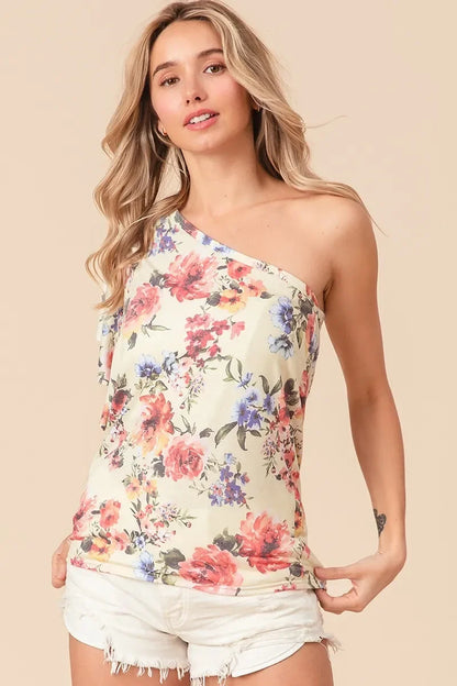 Floral Printed Jersey Knit Ruffle Sleeve Top - Eva's Edition