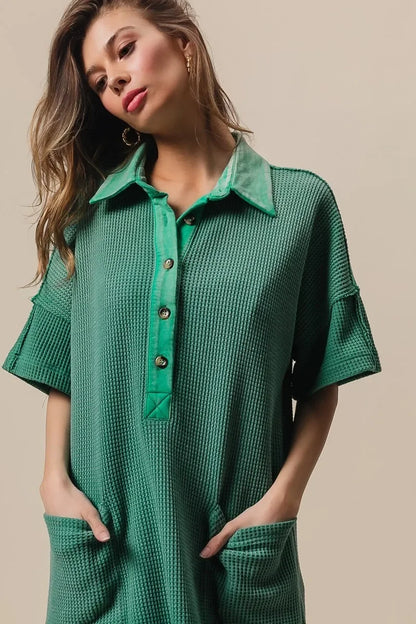 Dip Dye Mineral Washed Knit Dress - Eva's Edition