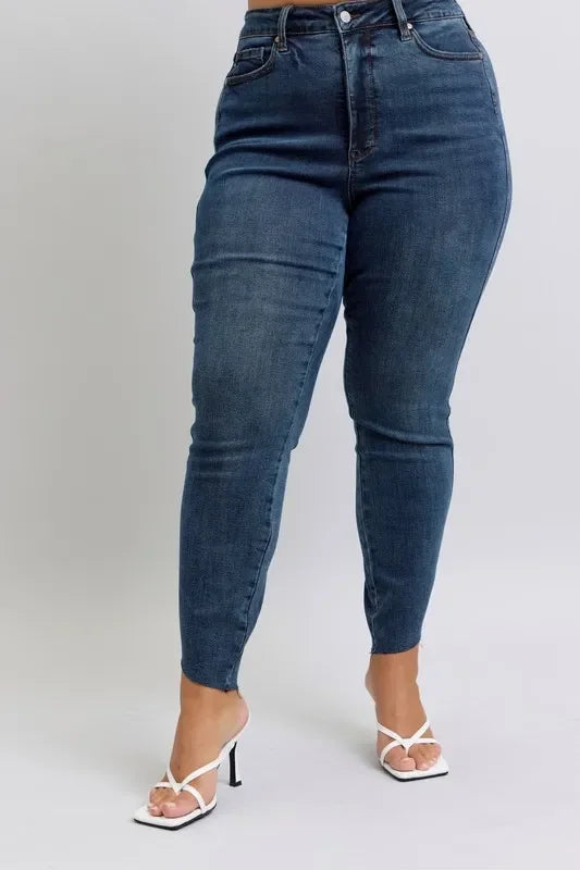 High Waist Tummy Control Skinny Jeans Plus Size - Eva's Edition