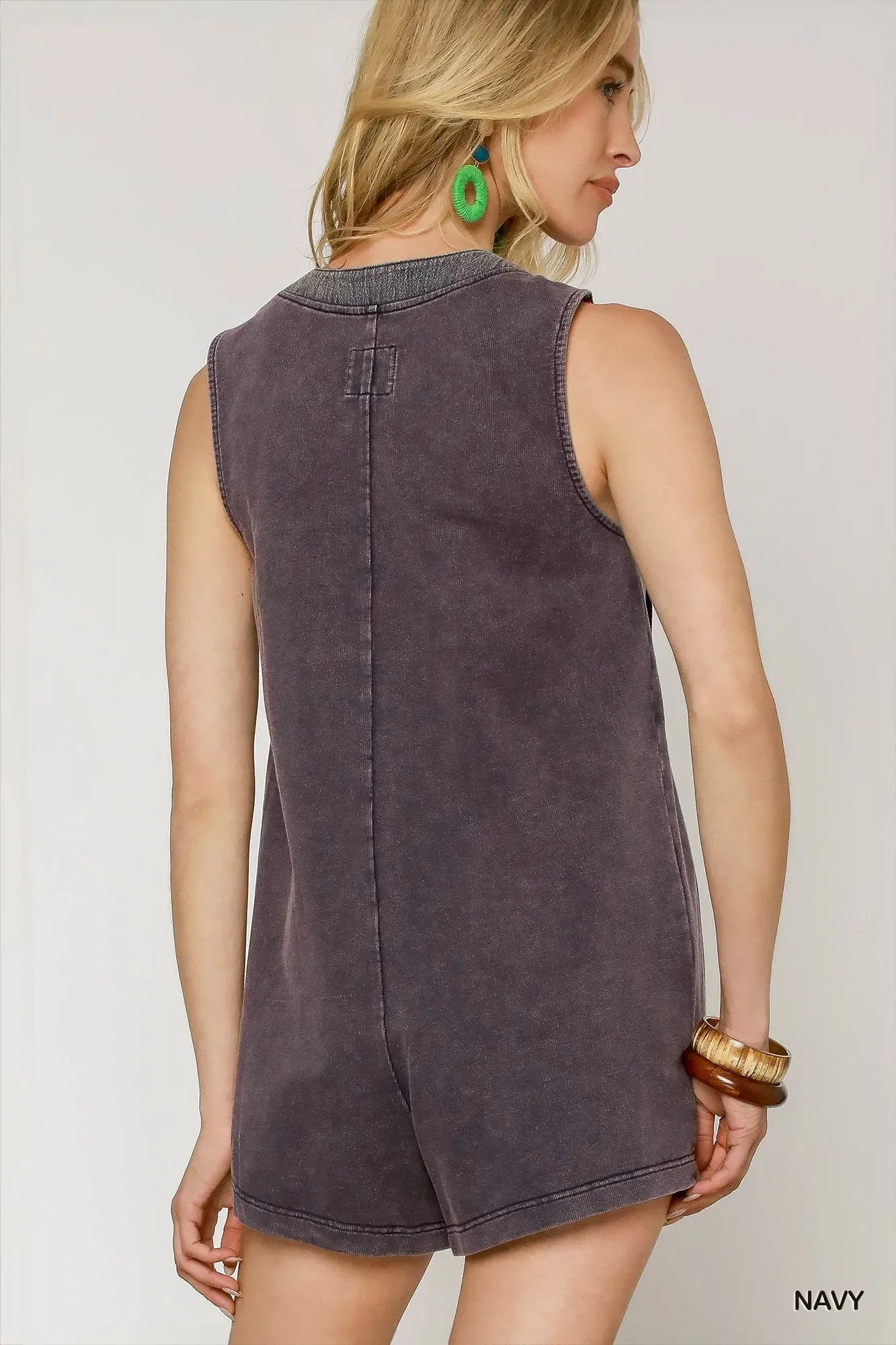 Tie Front Sleeveless Romper - Eva's Edition