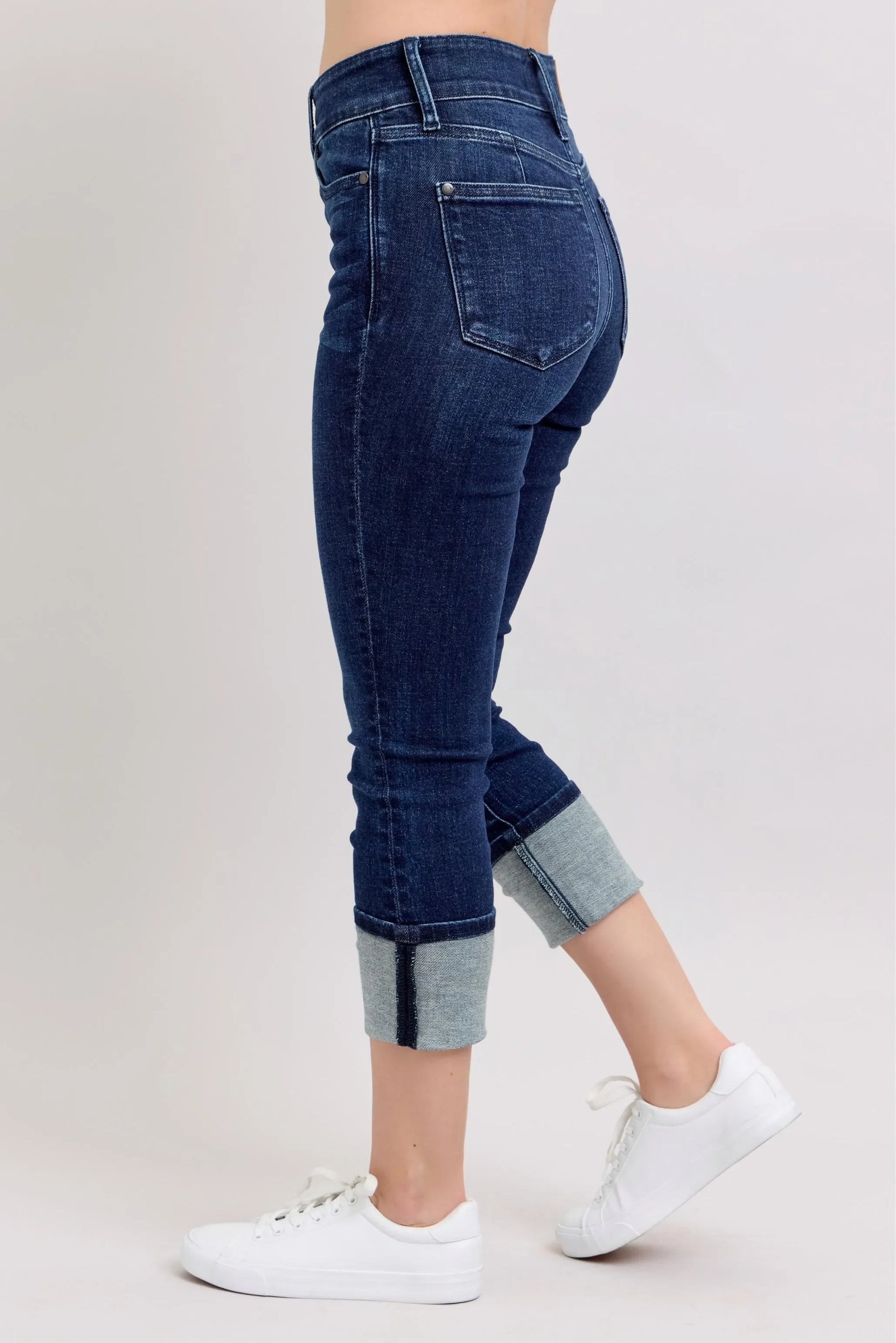 High-Waist Double Waist Band Skinny Jeans - Eva's Edition