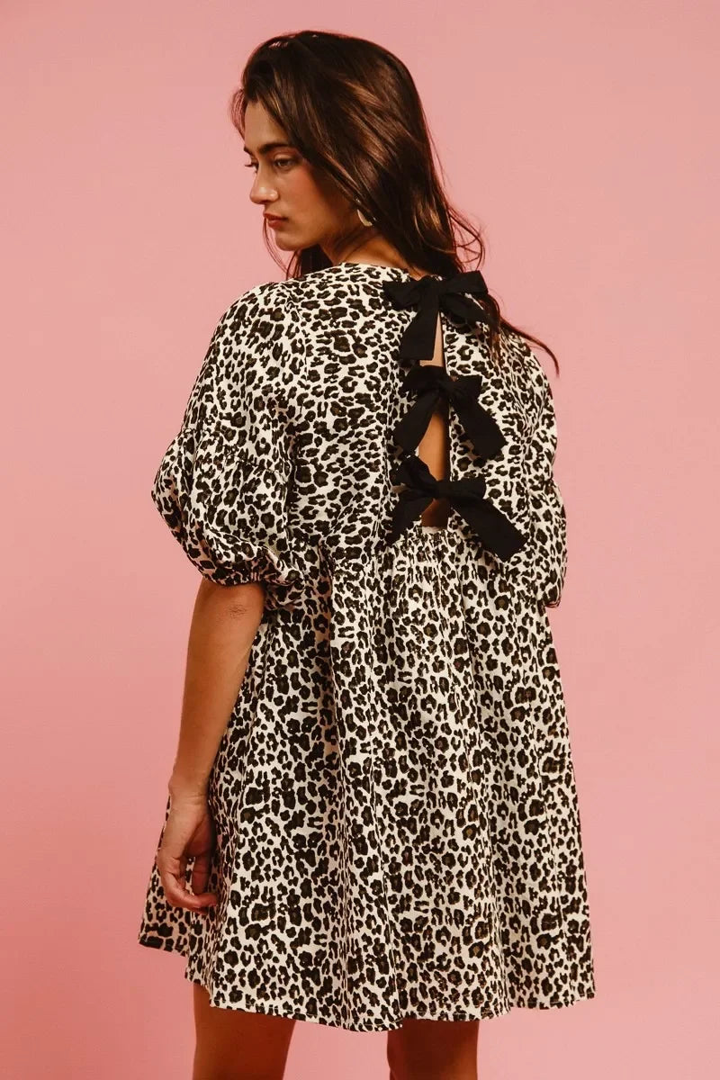 Leopard Denim Dress - Eva's Edition