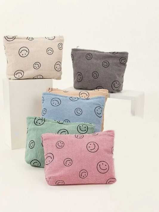 Zenana Corduroy Smile Clutch Bag - Eva's Edition