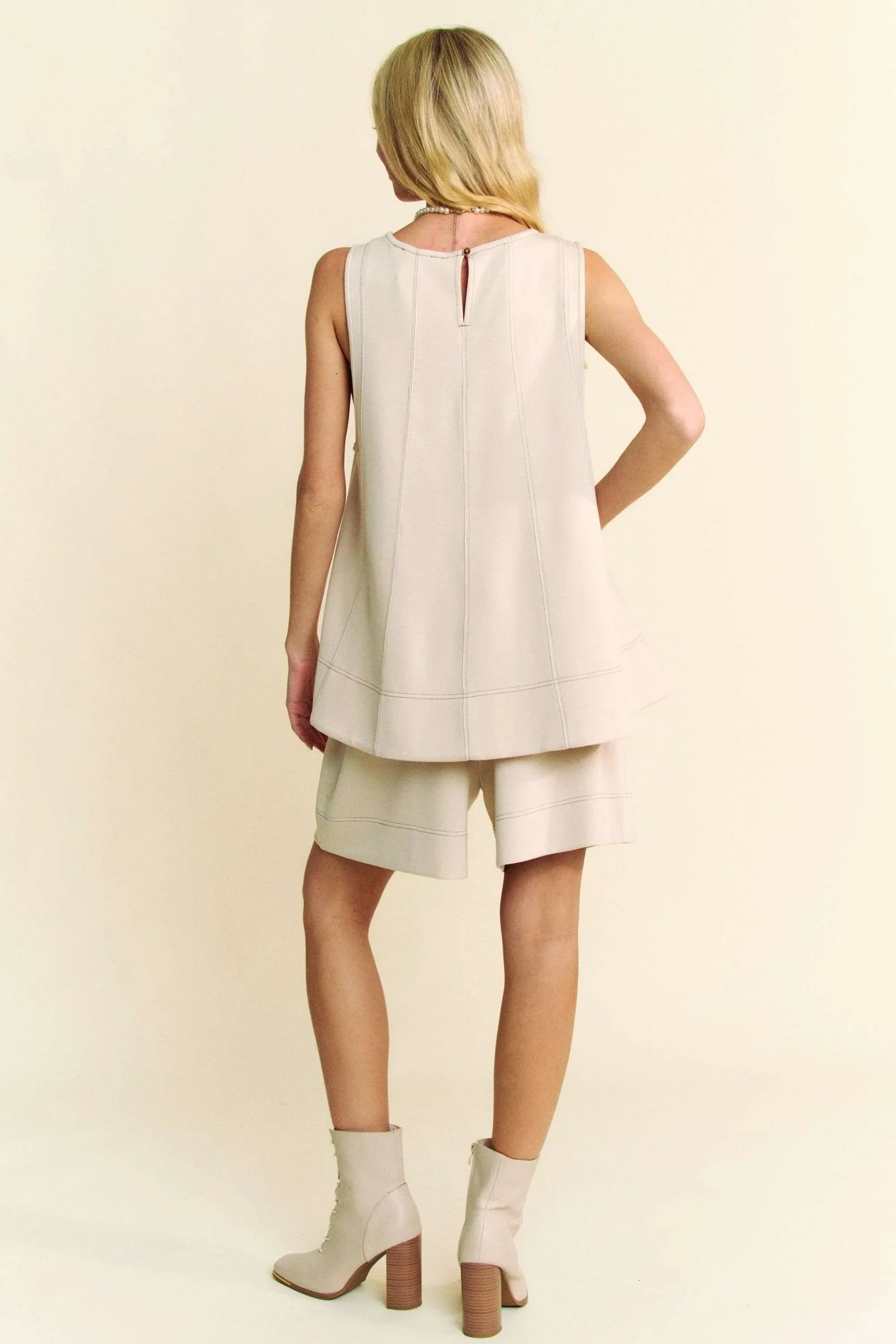Contrast Seam Top and Short Set - Eva's Edition