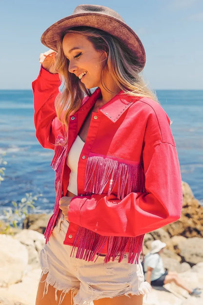 Studded Collar Jacket - Eva's Edition
