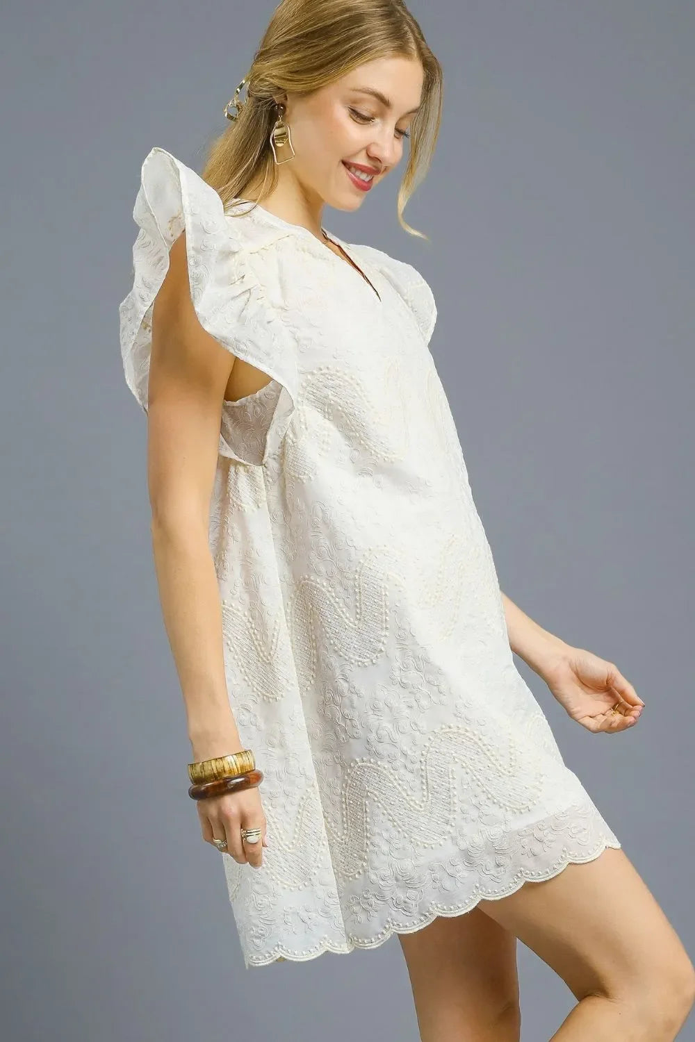 Embroidered Mini Dress - Eva's Edition