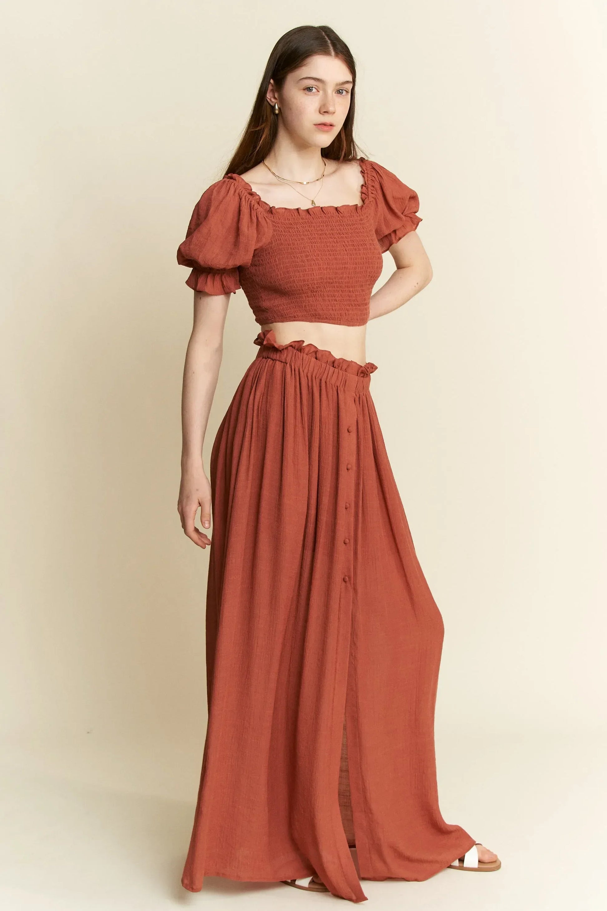 2 Piece Crop Top and Skirt Set - Eva's Edition