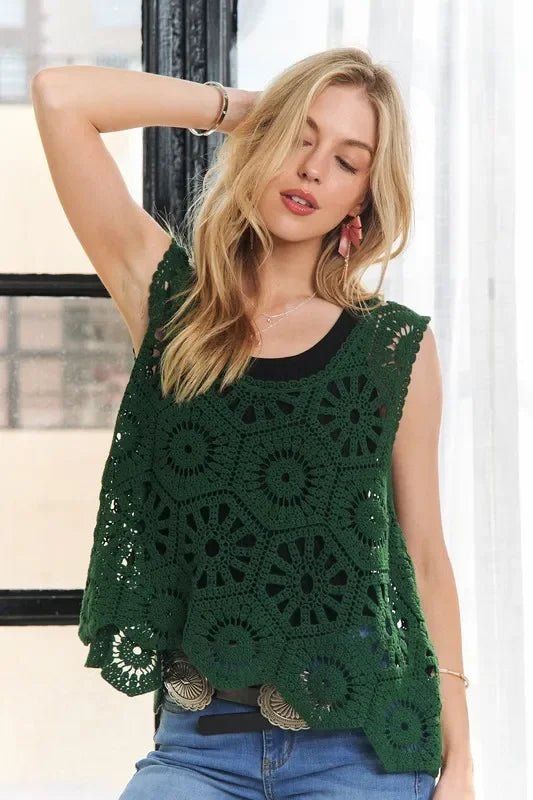 Crochet Wide Strap Tank - Eva's Edition