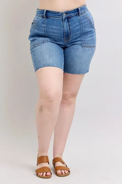 Mid Rise Bermudas Denim Shorts - Eva's Edition