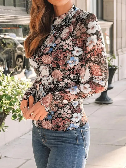 Lovelet Mock Neck Long Sleeve Top - Eva's Edition