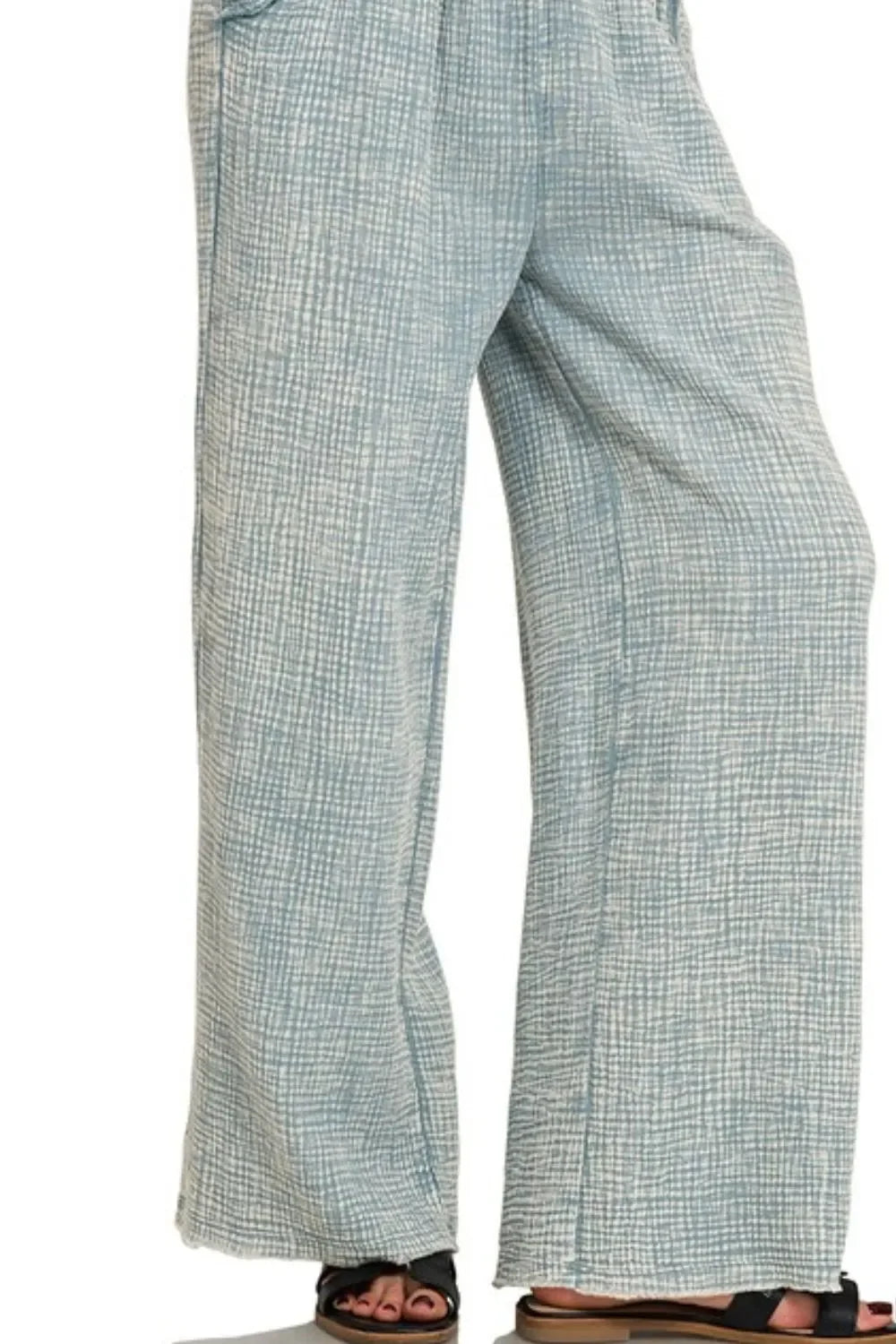 Double Gauze Elastic Band Waist Pants - Eva's Edition