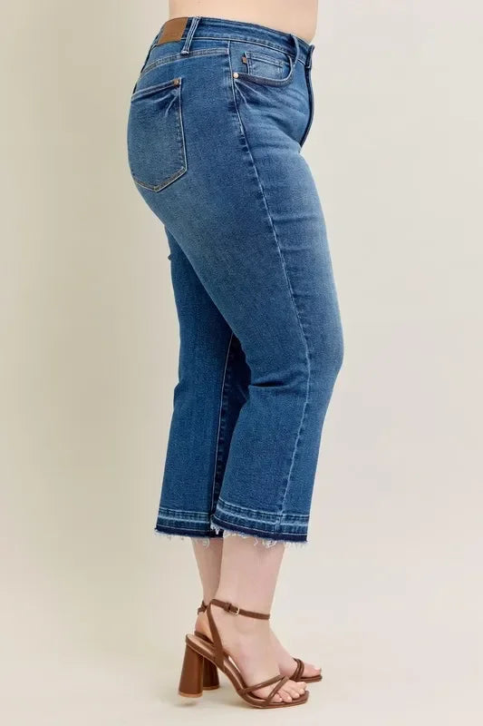 Vintage Wash Release Hem Kick Flare Jeans - Eva's Edition