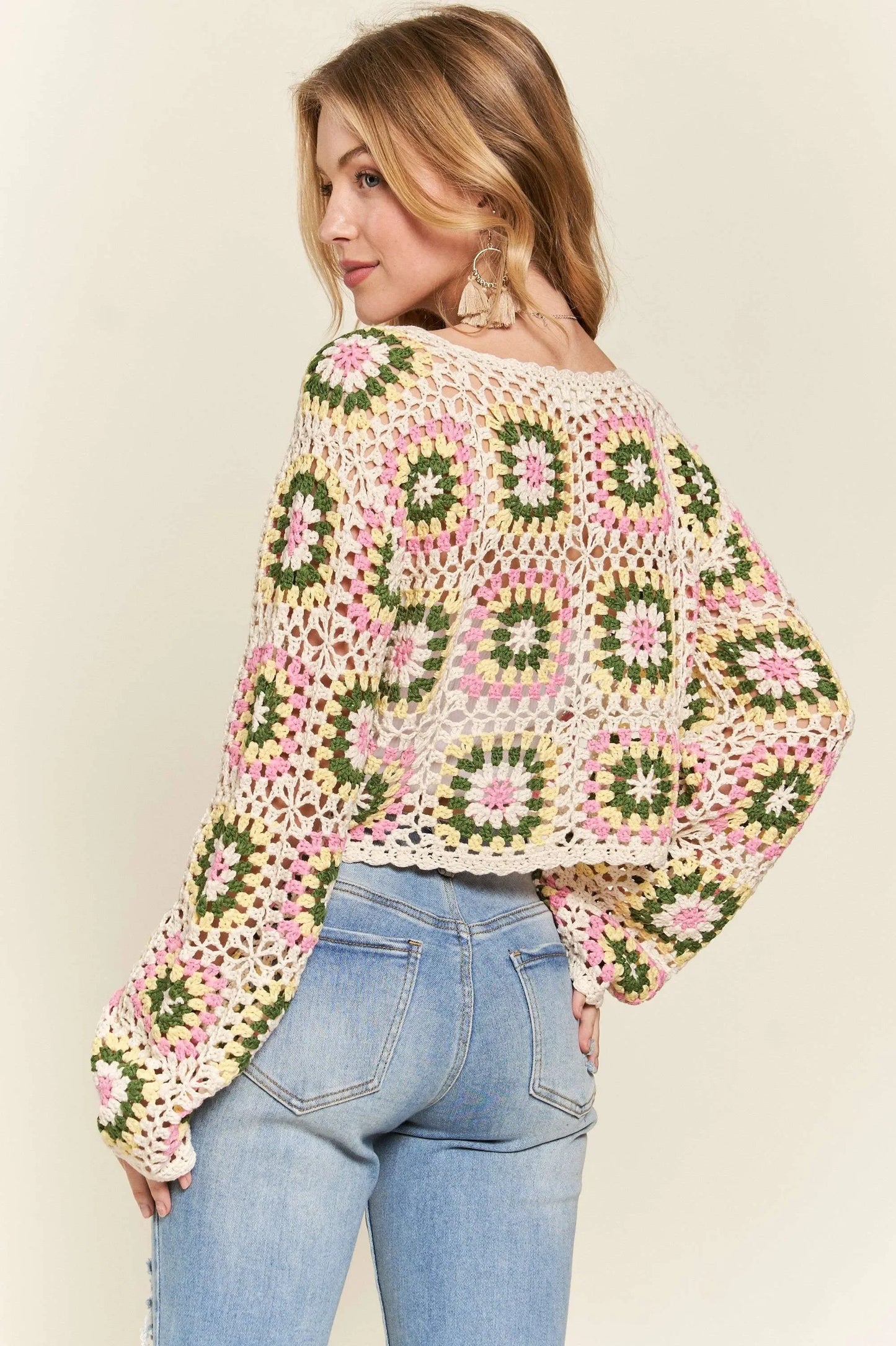 Multicolor Crochet Crop Top - Eva's Edition