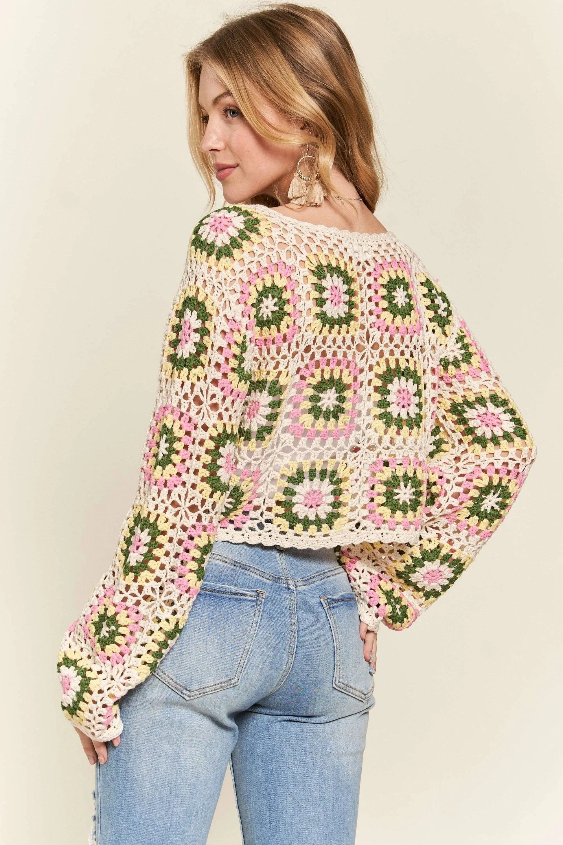 Multicolor Crochet Crop Top - Eva's Edition
