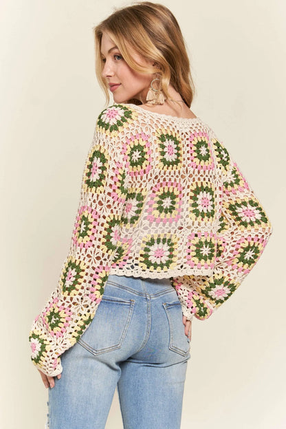 Multicolor Crochet Crop Top - Eva's Edition