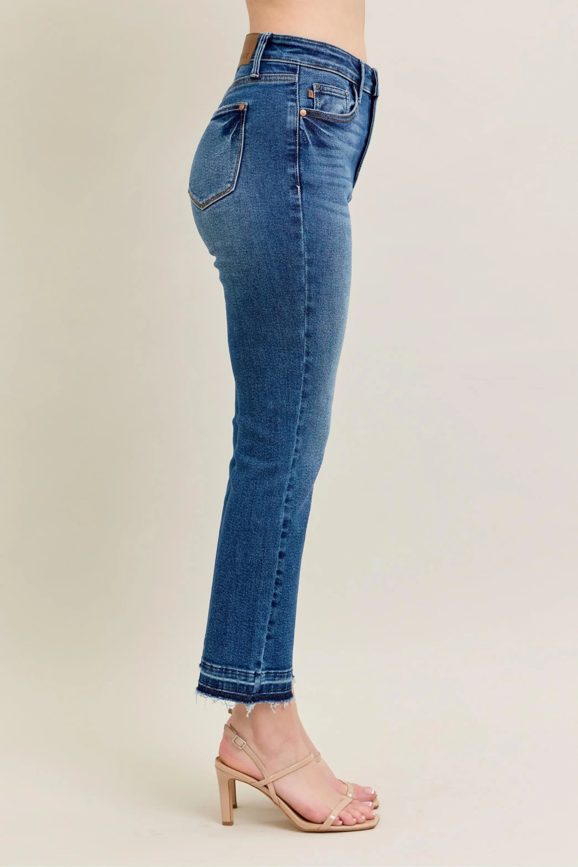 Vintage Wash Release Hem Kick Flare Jeans - Eva's Edition