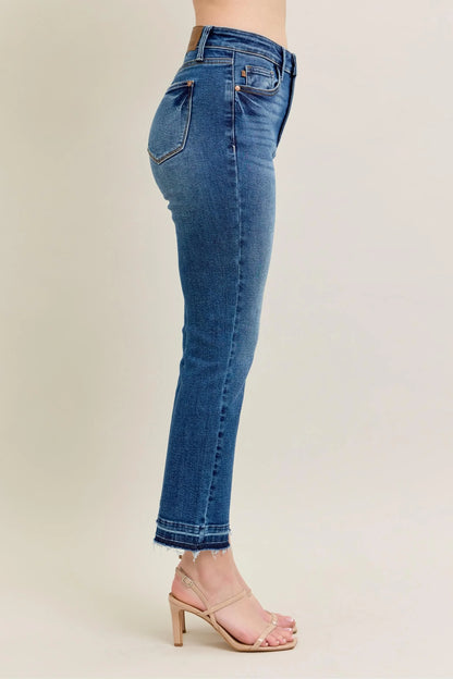 Vintage Wash Release Hem Kick Flare Jeans - Eva's Edition