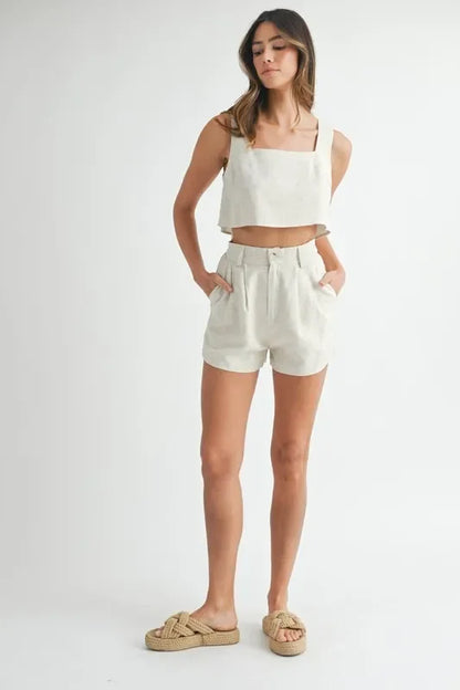Sleeveless Crop Top and Shorts Set - Eva's Edition