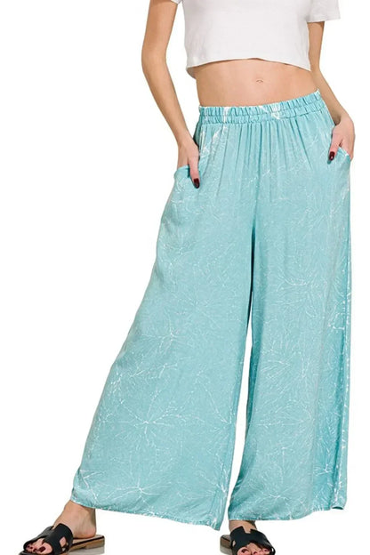 Acid Crinkle Washed Cami & Pants 2 Piece Set - Eva's Edition