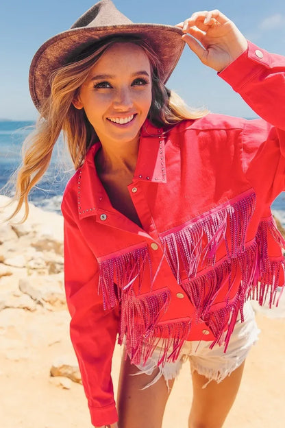 Studded Collar Jacket - Eva's Edition
