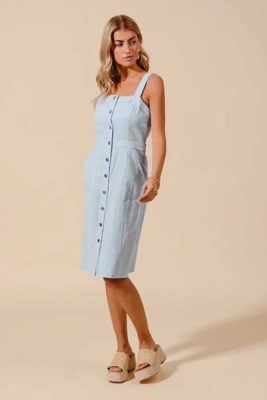 Front Pocket Pinafore Dress - Eva's Edition