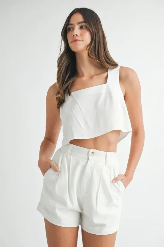 Sleeveless Crop Top and Shorts Set - Eva's Edition