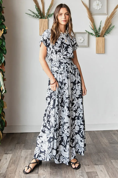 Tropical Print Top and Skirt Set - Eva's Edition
