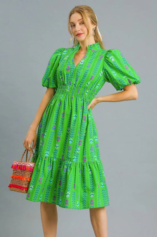 Midi Dress with Ruffled Hem - Eva's Edition