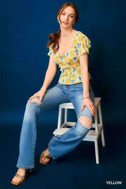 Floral Smocked Peplum Blouse - Eva's Edition