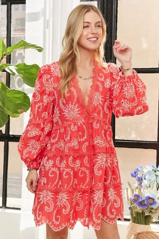 Puff Sleeved Floral Dress - Eva's Edition