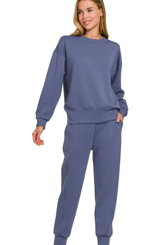 Crewneck Pullover & Joggers 2 Pieces Set - Eva's Edition