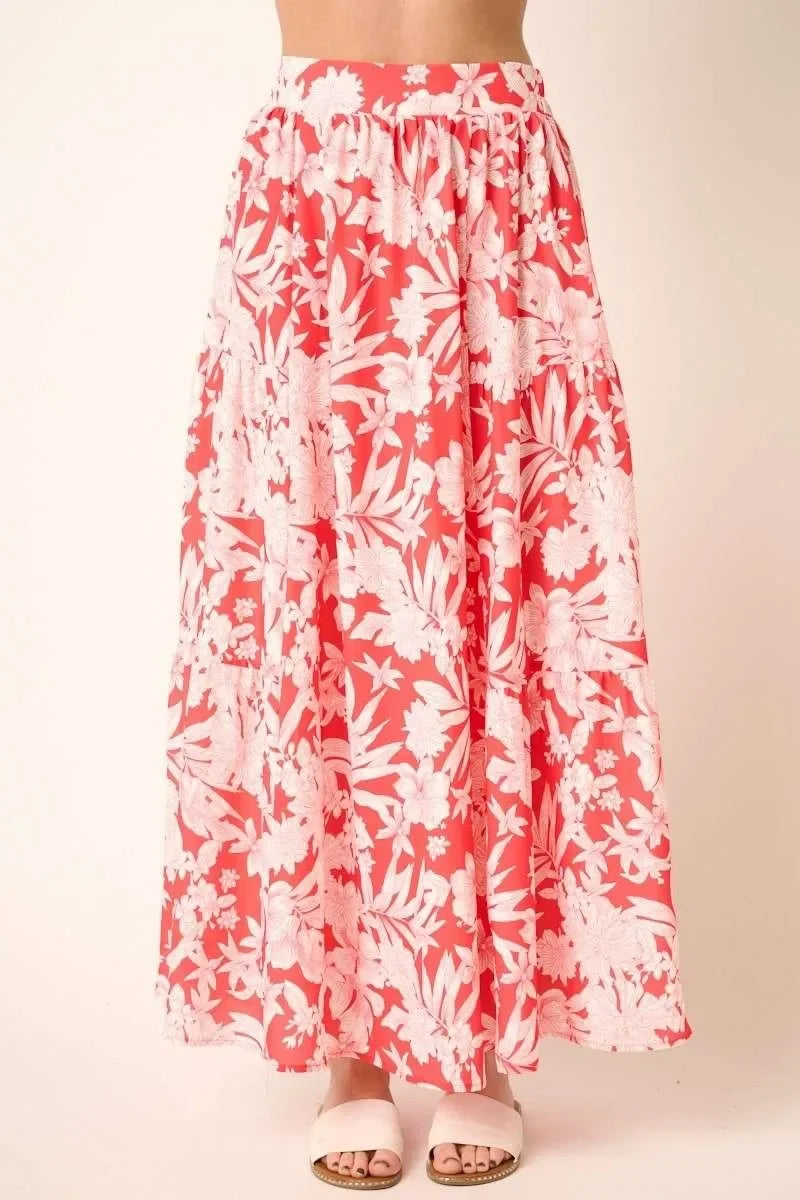 Tropical Print Top and Skirt Set - Eva's Edition