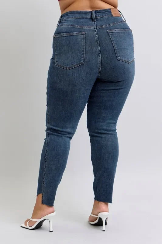 High Waist Tummy Control Skinny Jeans Plus Size - Eva's Edition