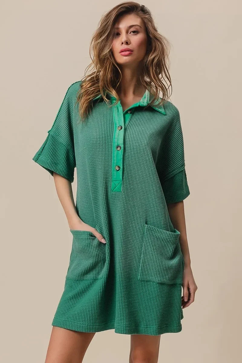 Dip Dye Mineral Washed Knit Dress - Eva's Edition