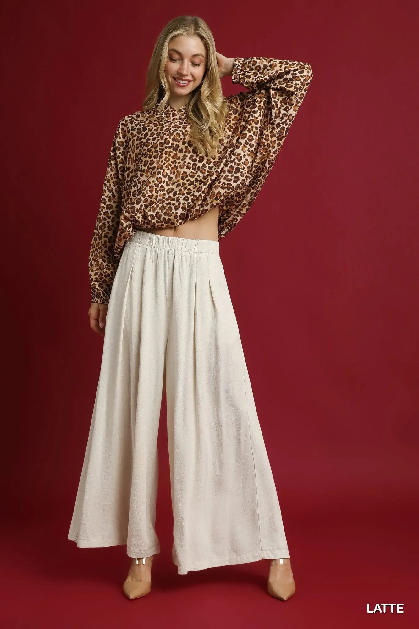 Leopard Print Balloon Sleeve Blouse - Eva's Edition