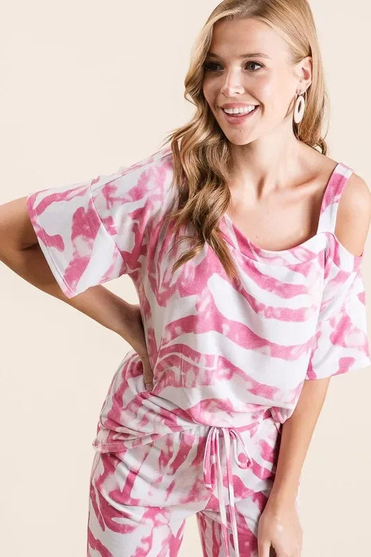 Zebra Print French Terry Top and Pants Set - Eva's Edition