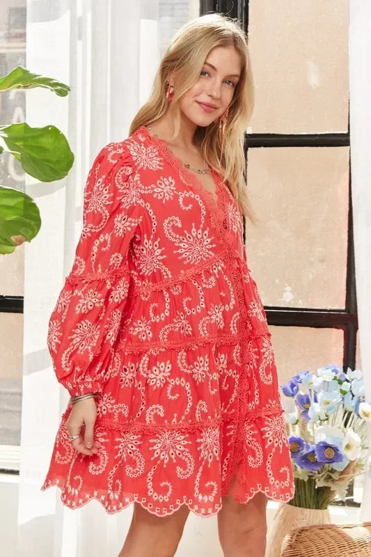 Puff Sleeved Floral Dress - Eva's Edition