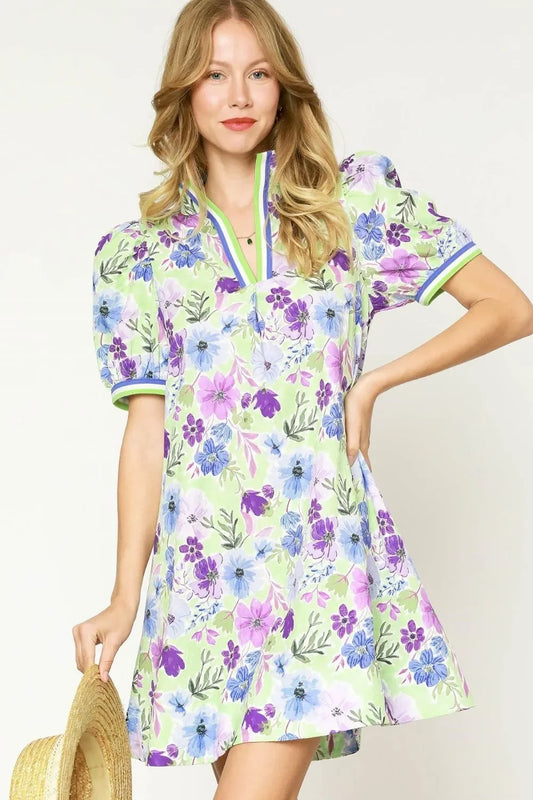Short Puff Sleeve Mini Dress - Eva's Edition