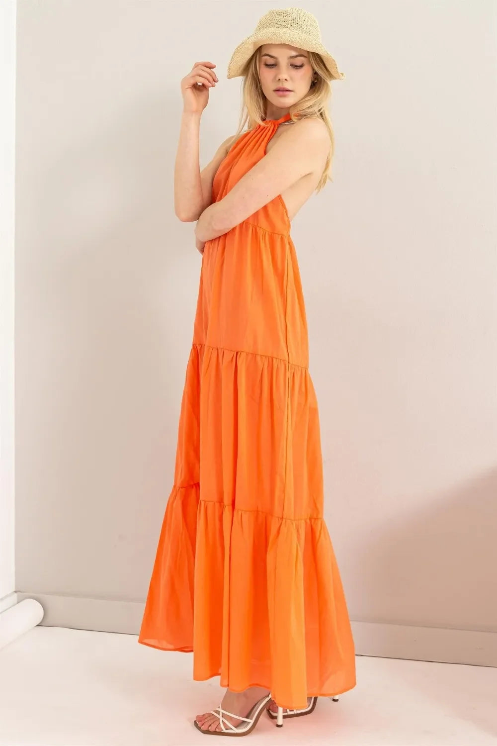 Halter Neck Cover Up Maxi Dress - Eva's Edition