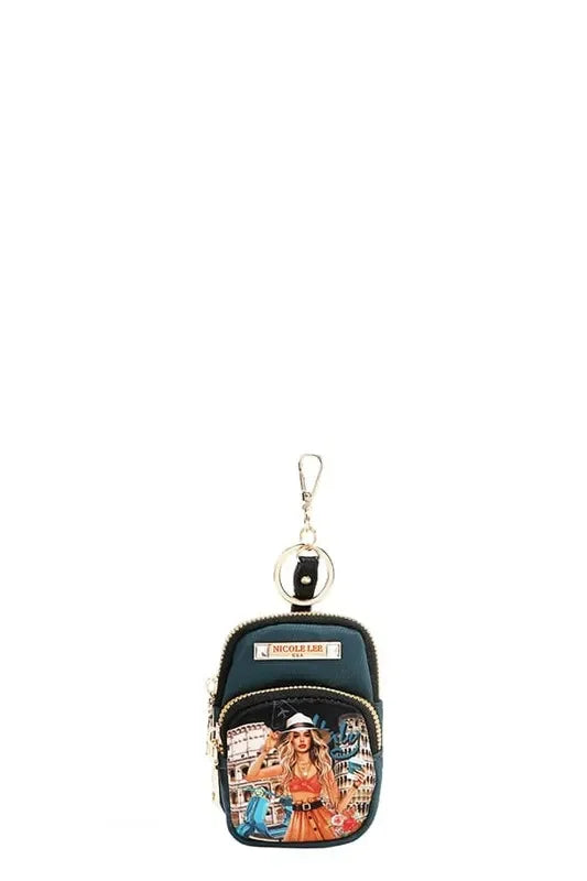 Nicole Lee USA Mini Coin Purse Keychain - Eva's Edition