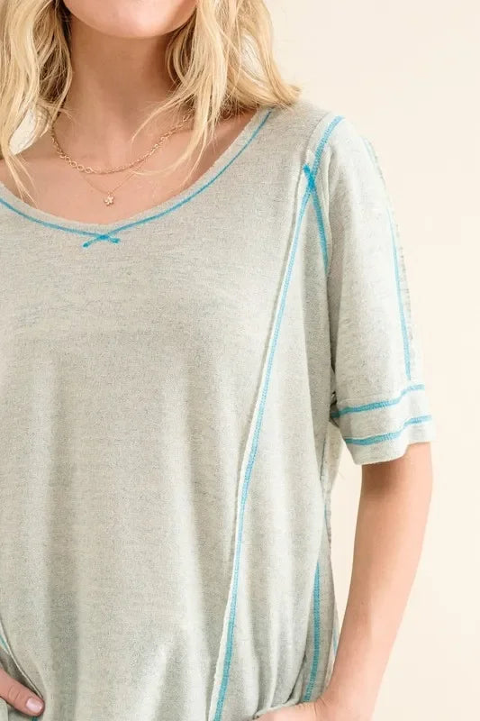 Reversed Stitch Basic T Shirt - Eva's Edition