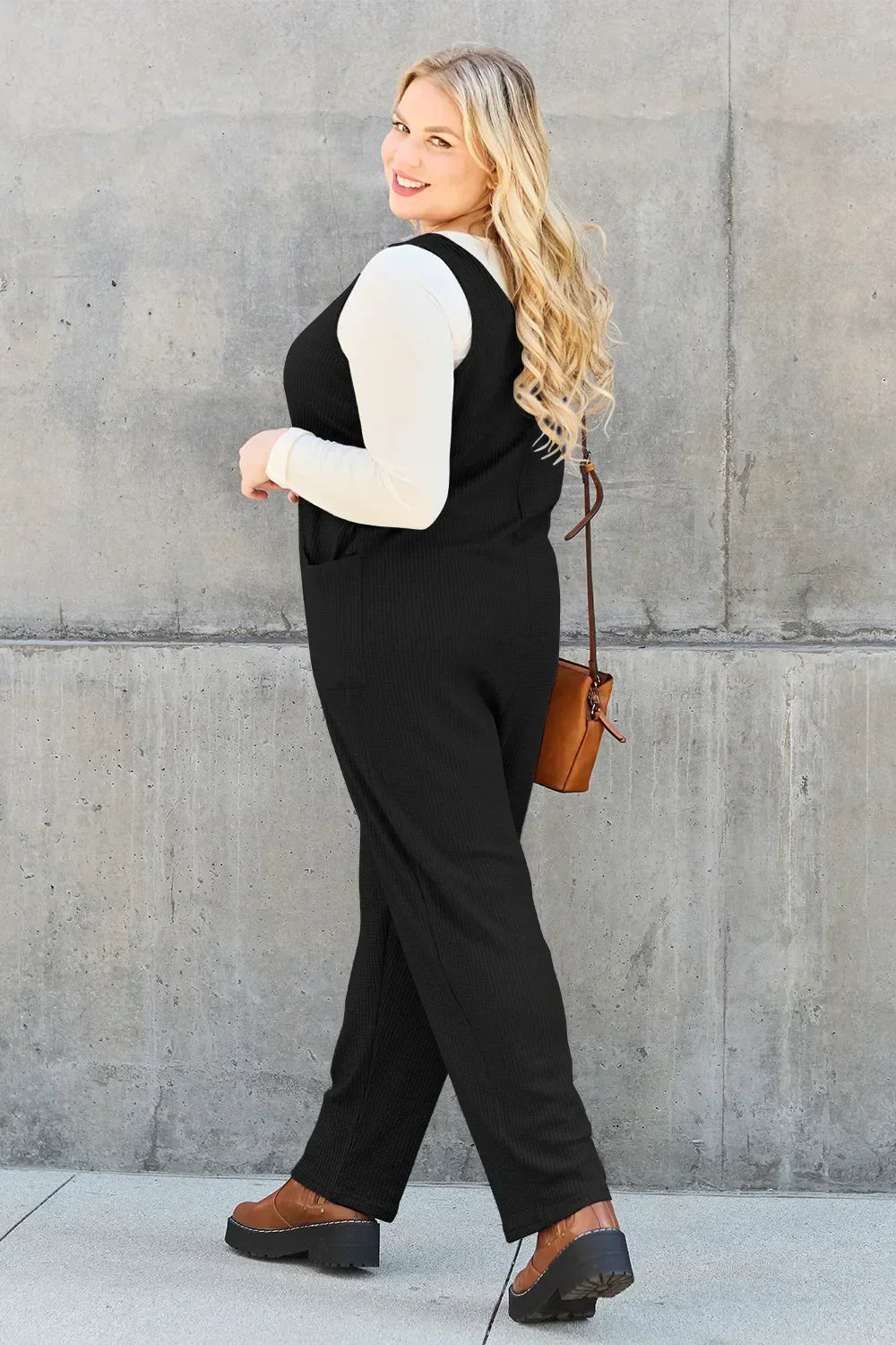 Double Take Full Size Sleeveless Straight Jumpsuit - Eva's Edition