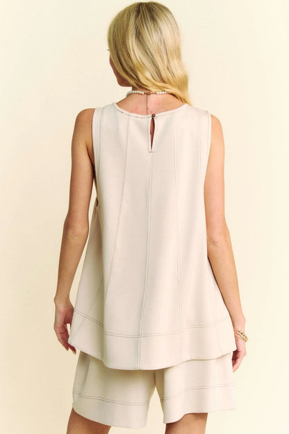 Contrast Seam Top and Short Set - Eva's Edition